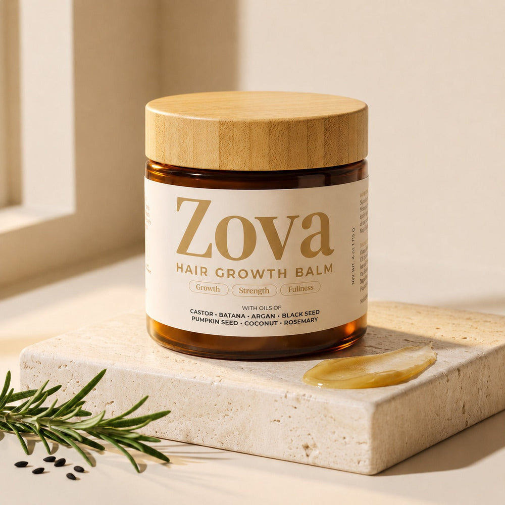 Zova Hair Growth Balm jar